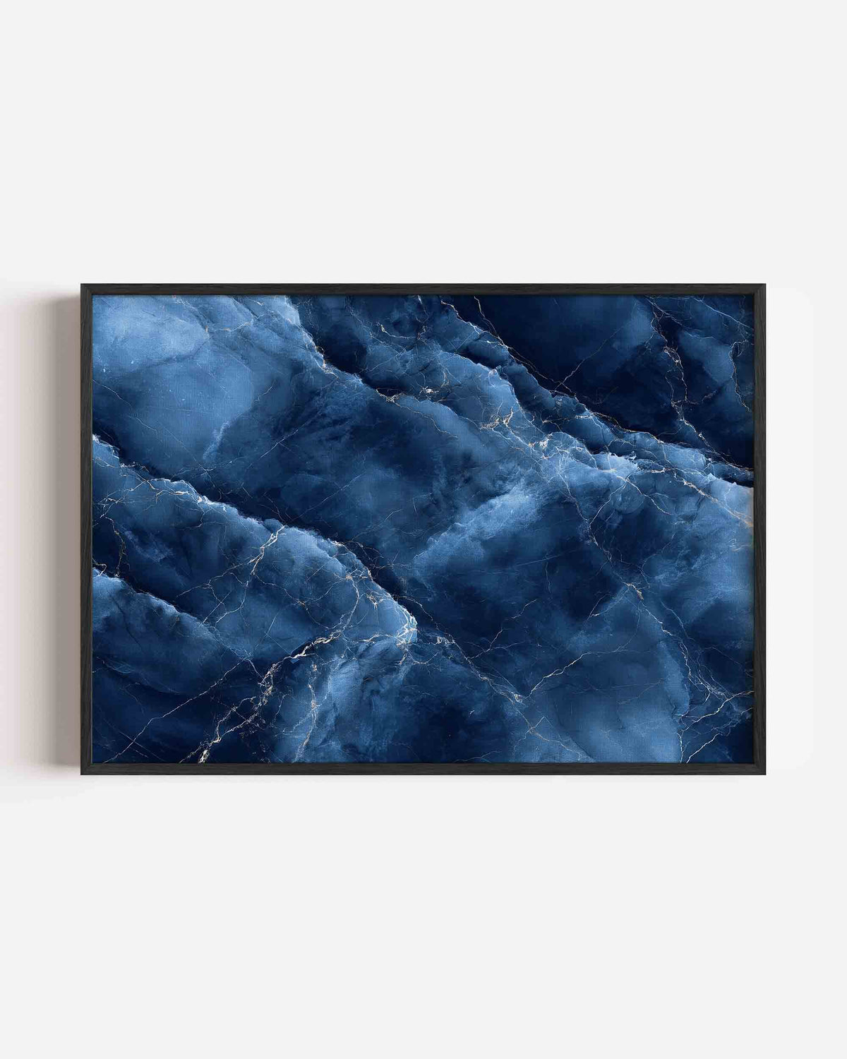 Blauw marmer patroon – abstracte landscape poster als wanddecoratie