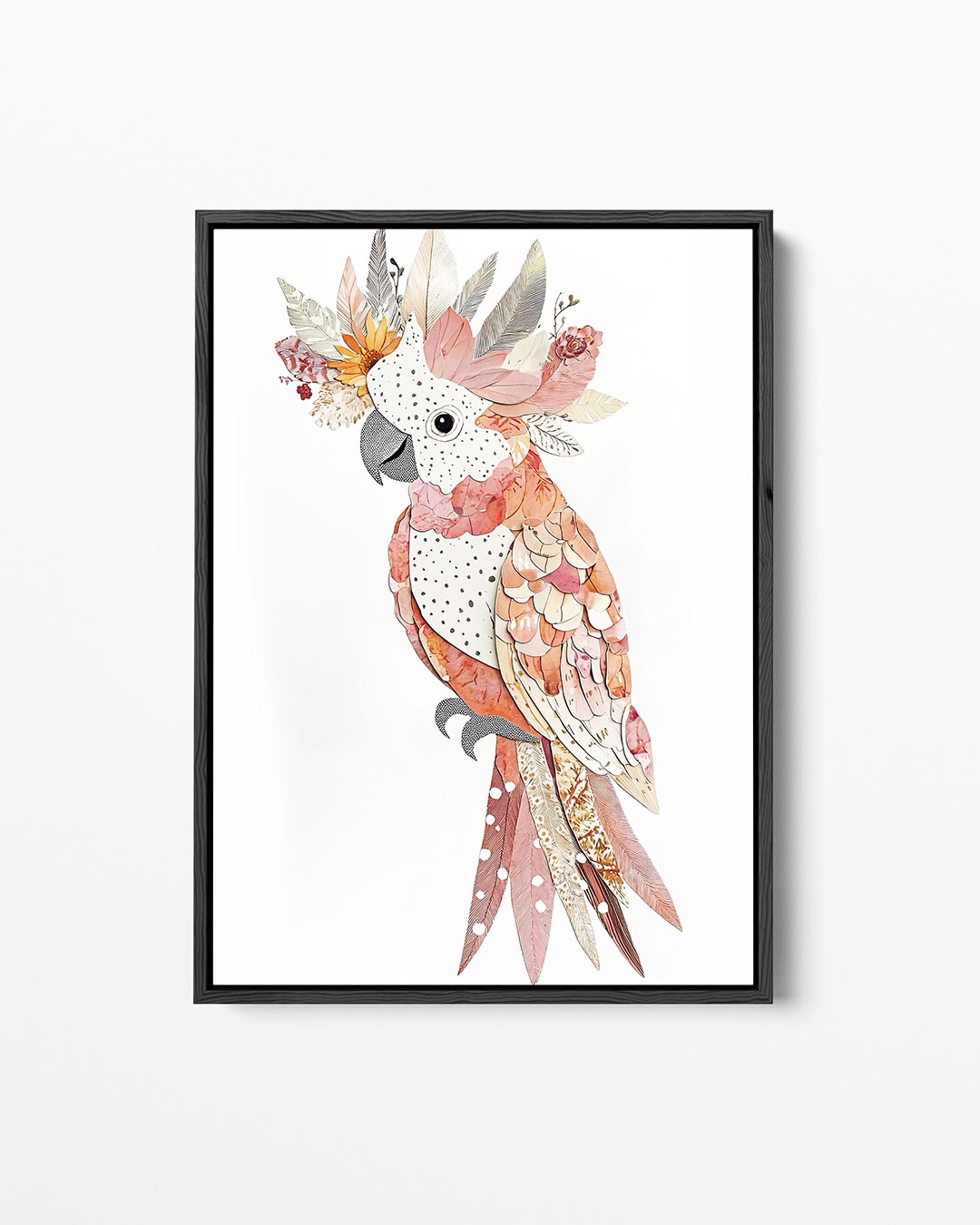 Vrolijke papegaai – staand wanddecoratie kunstwerk