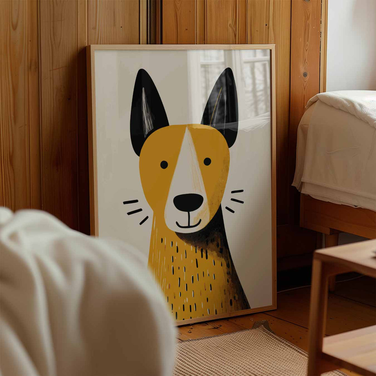 Schattige Hondenportret – kinderposter in staand formaat
