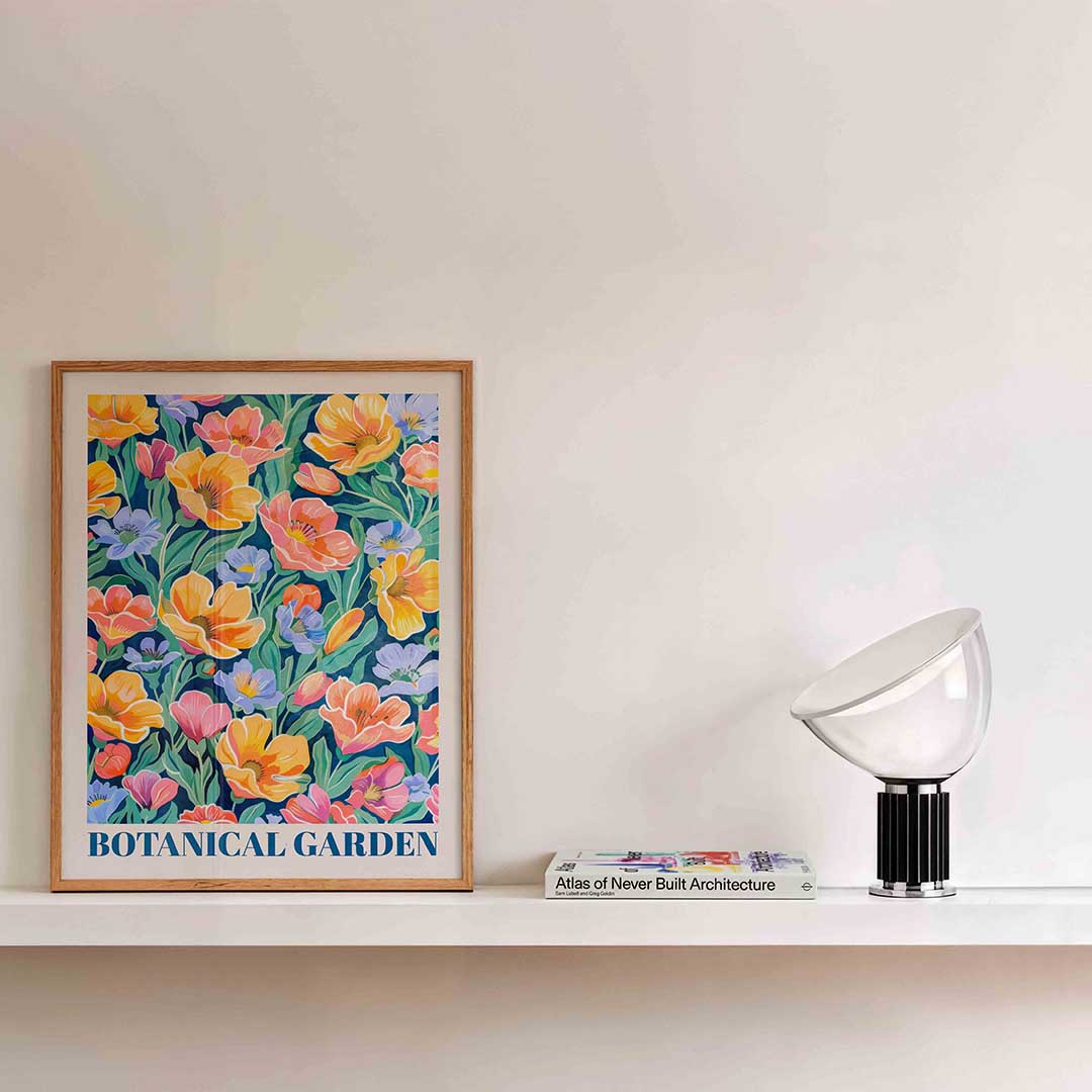 Bloemenpracht – kleurrijke illustratie als portret poster