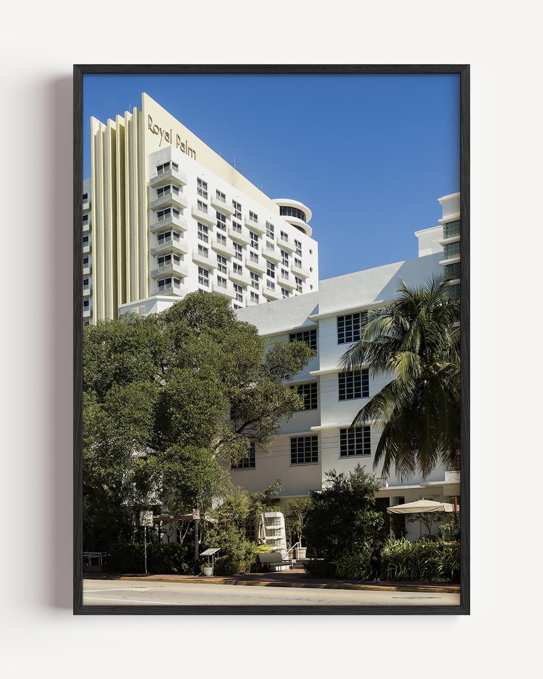 Zonnig Miami Art Deco – zomer portret poster als wanddecoratie