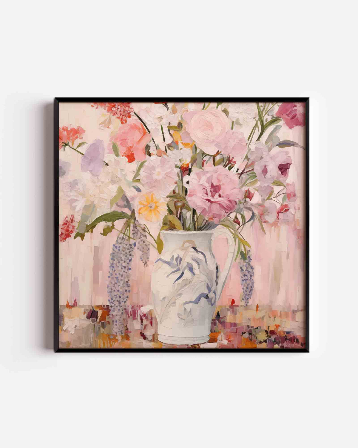 Bloemen in vaas – bloemen vierkante poster als wanddecoratie