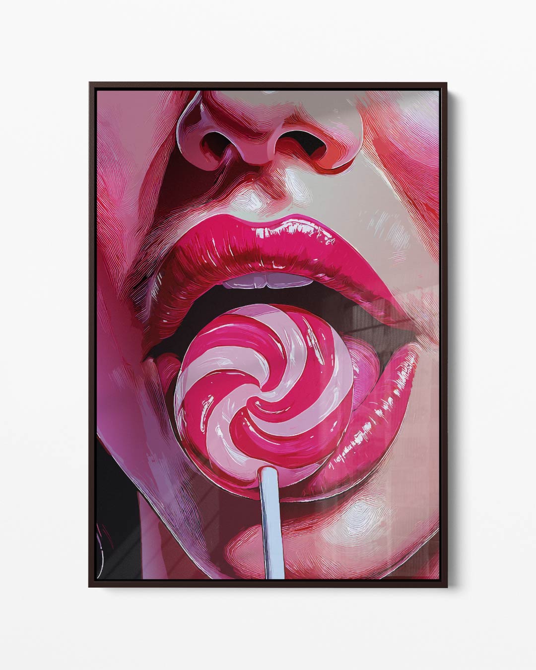 Verleidelijke Lolipop – portret kunstwerk als wanddecoratie