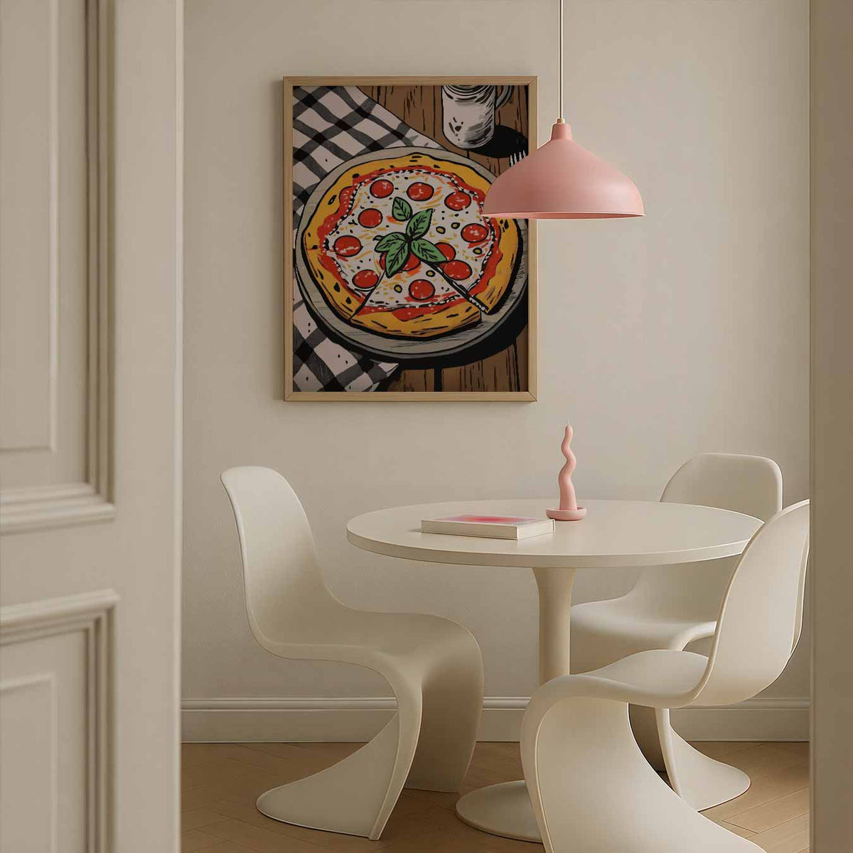 Pizza Illustratie – culinaire wandkunst als portret poster