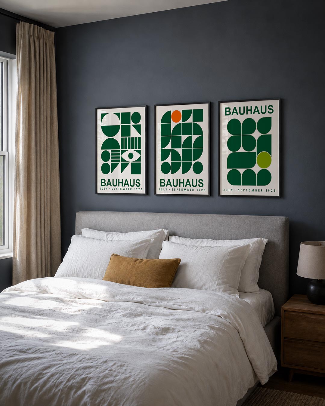 Vormen en vlakken posterset – derde productweergave – deze posterset in drie delen toont een speelse ordening van cirkels