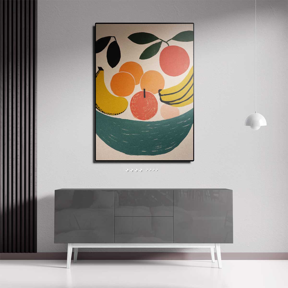 Vrolijk Fruit – canvas wanddecoratie in portret formaat