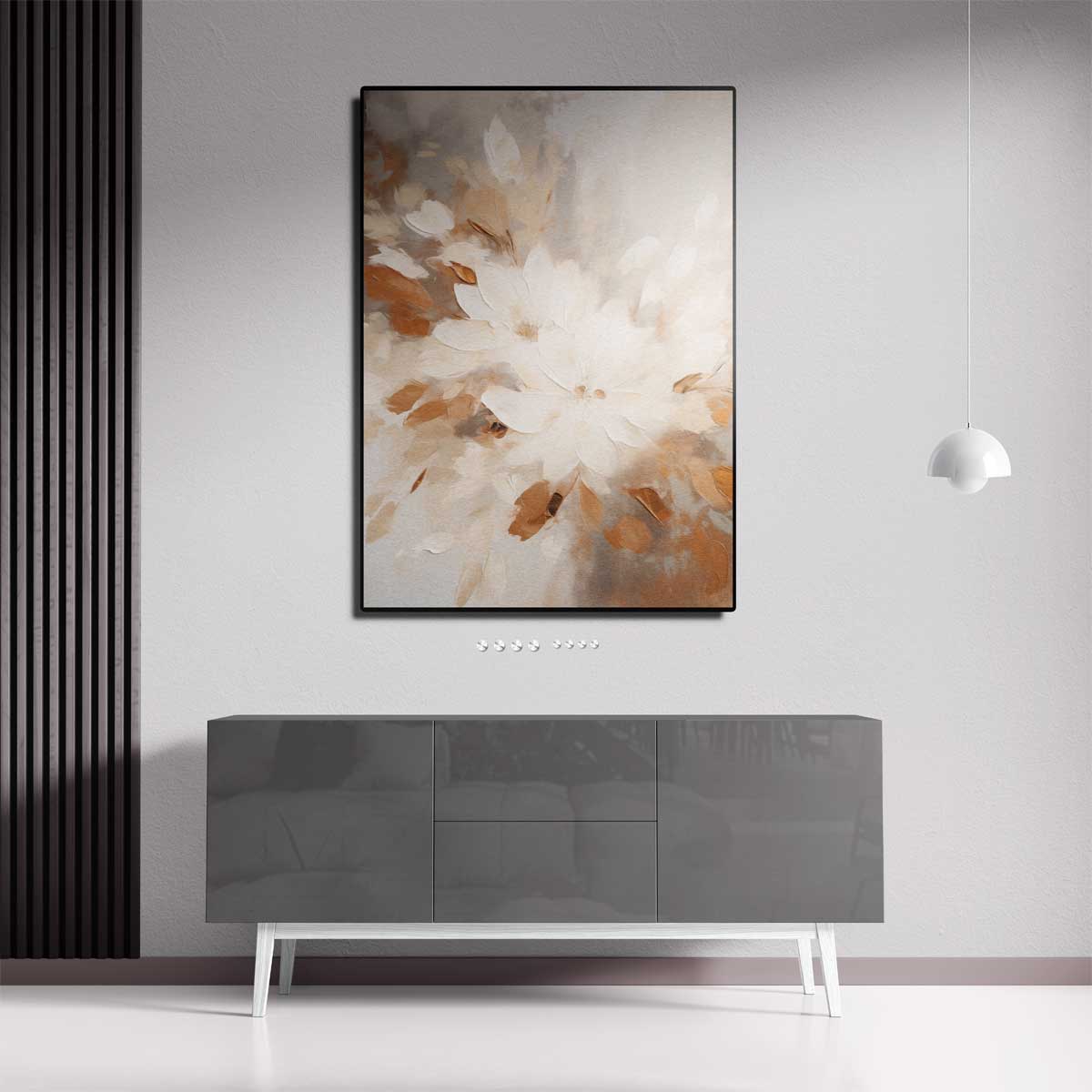 Elegantie in Bloei – canvas wanddecoratie in portret formaat