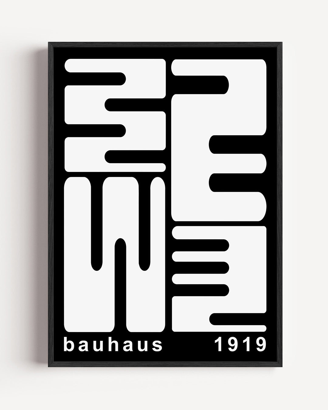 Lijnen en vlakken – staande Bauhaus poster als wanddecoratie