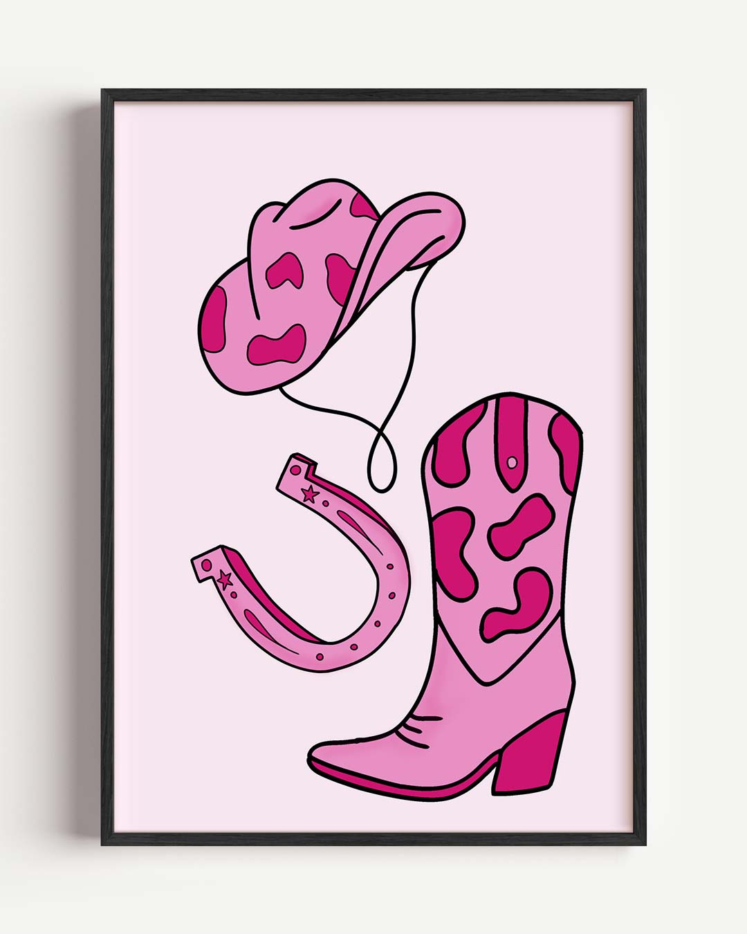 Stoere Western Stijl – paas portret poster als wanddecoratie
