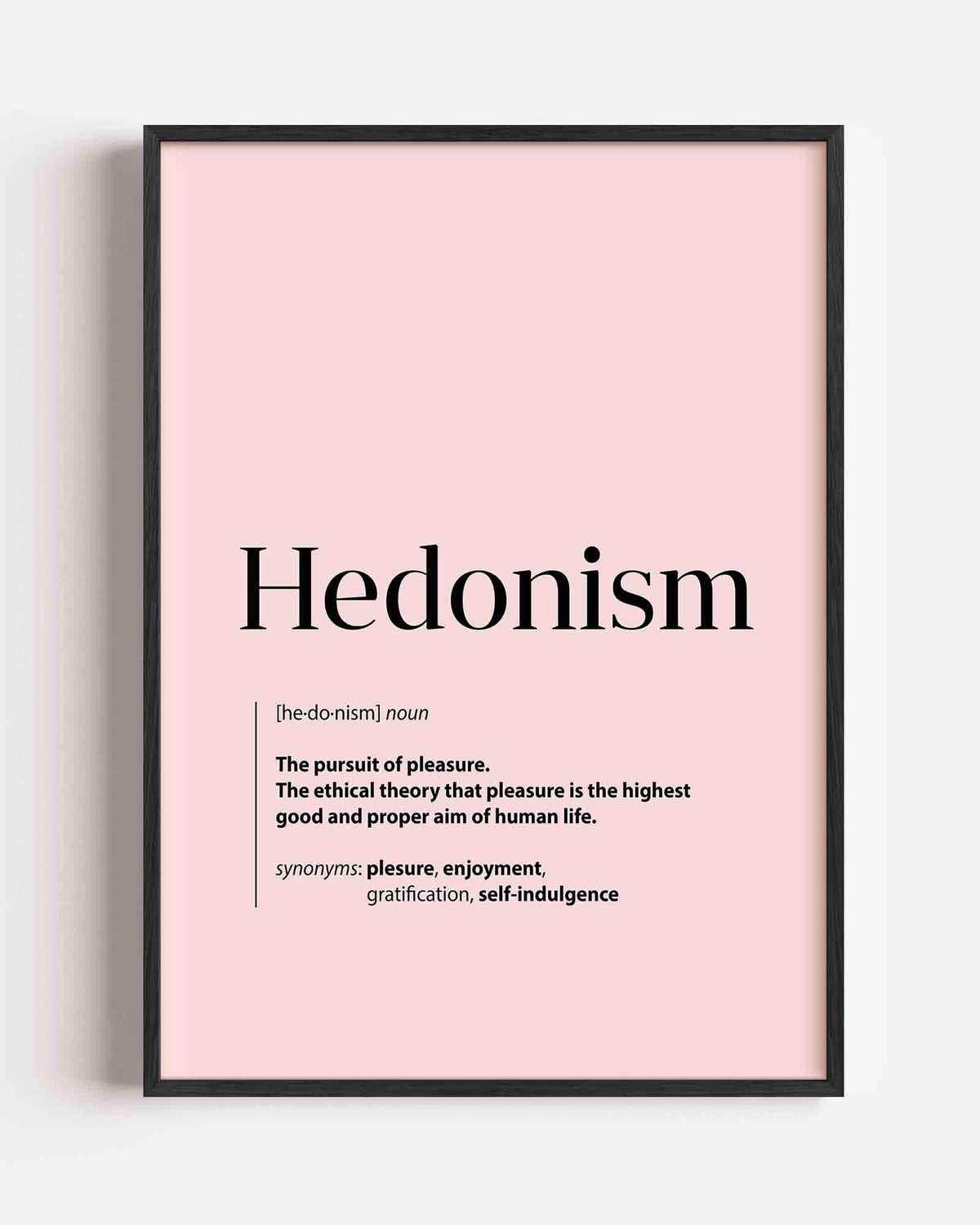 Hedonism definitie – keuken portret poster als wanddecoratie