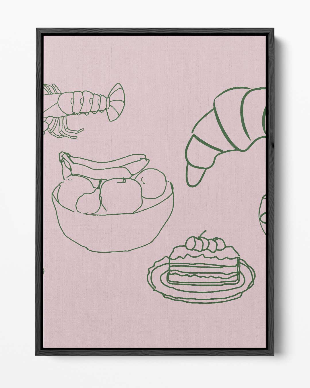 Smakelijke Momenten Illustratie – portret kunstwerk als wanddecoratie