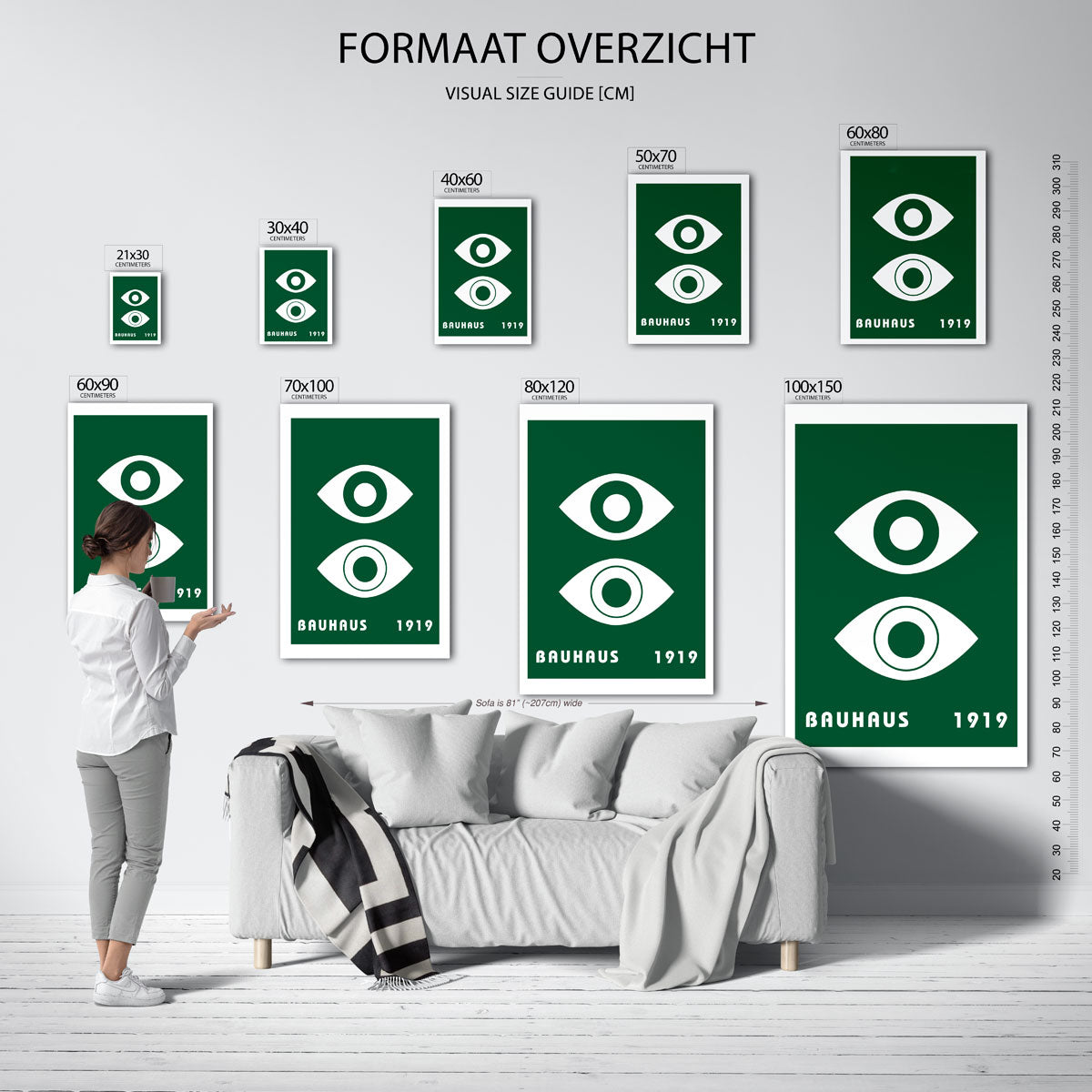  – Bauhaus poster als moderne geometrische wanddecoratie
