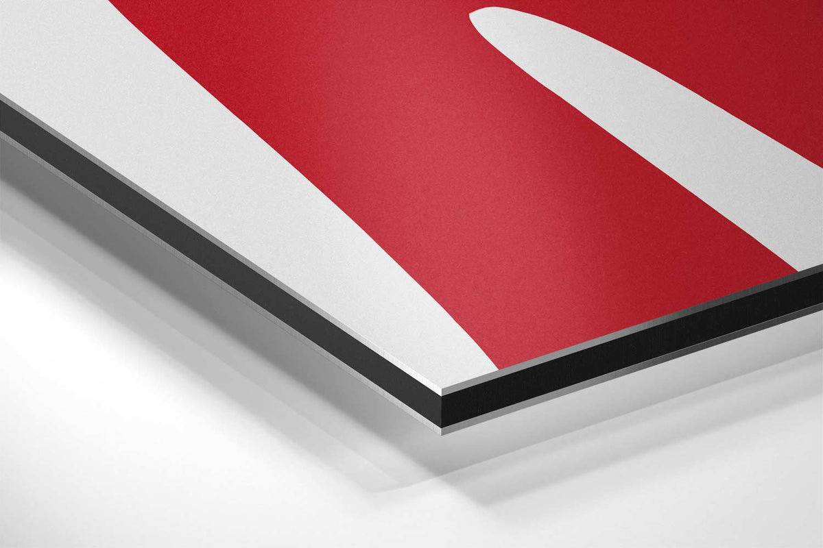 Speelse Rode Golven – canvas kunstwerk als wanddecoratie