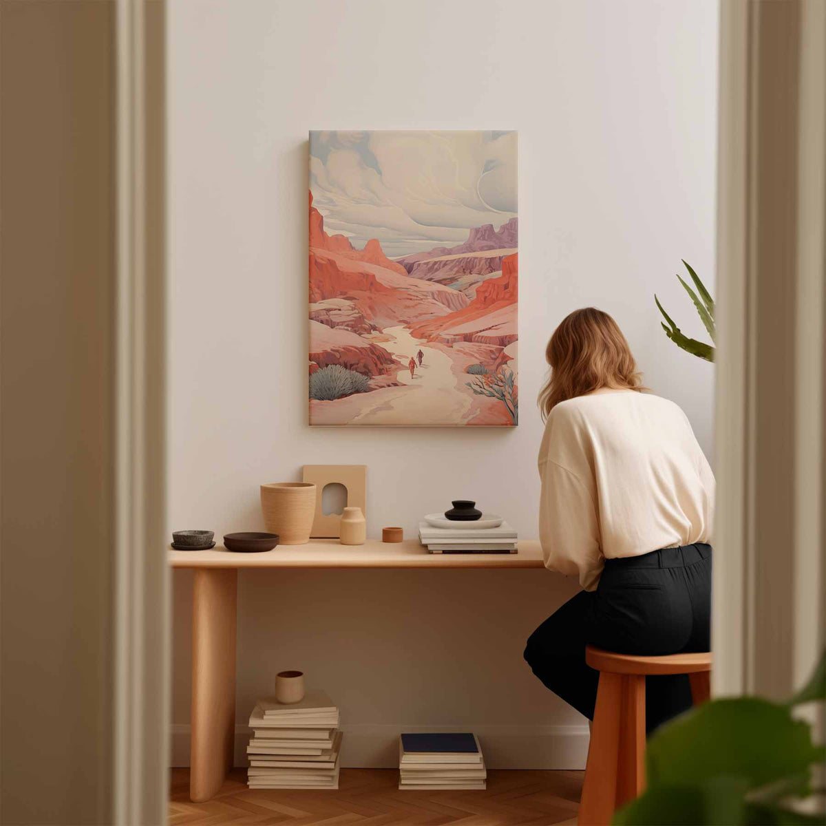 Wandeling door de Canyon – plexiglas wanddecoratie in portret formaat