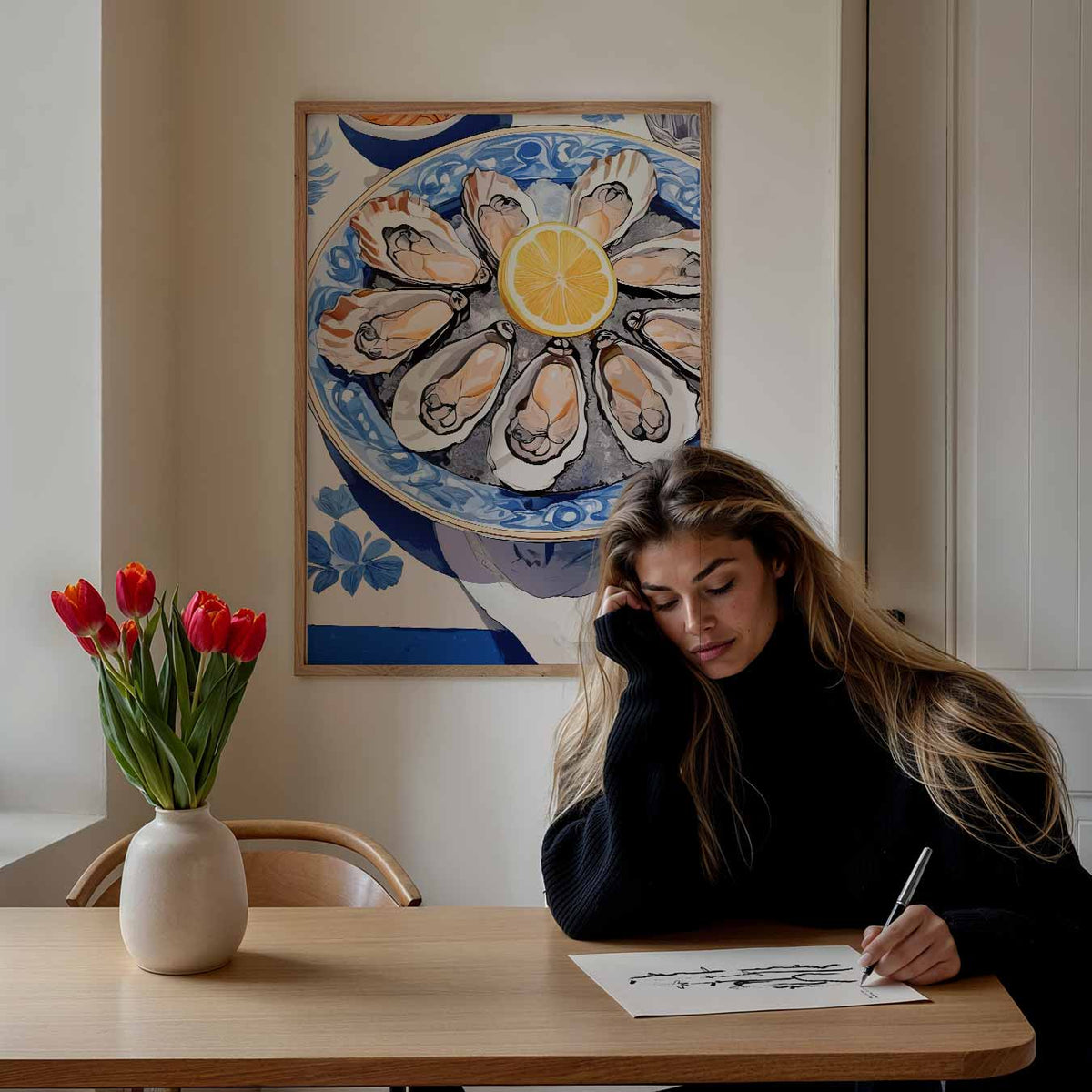 Stijlvolle Zeevruchten – keuken poster als sfeervolle staande wanddecoratie