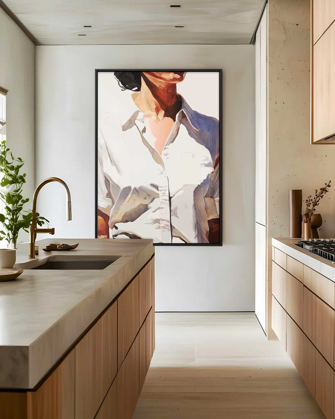 Elegante Stijl in Schilderkunst – dibond wanddecoratie in staand formaat