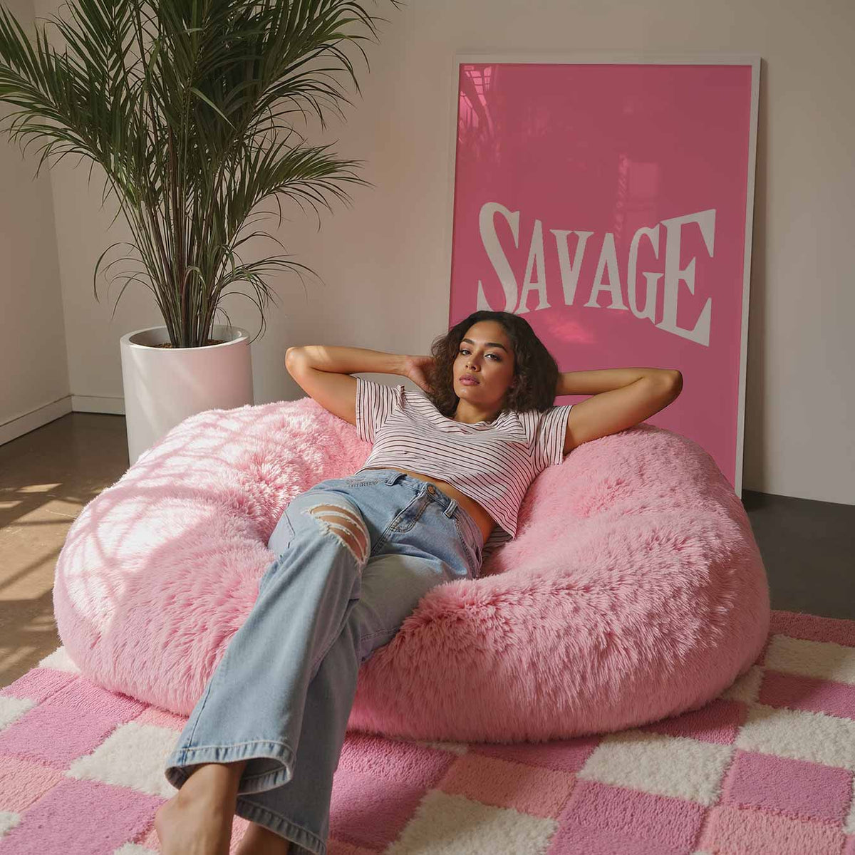 Savage Vibes – staande muurposter met Popart uitstraling