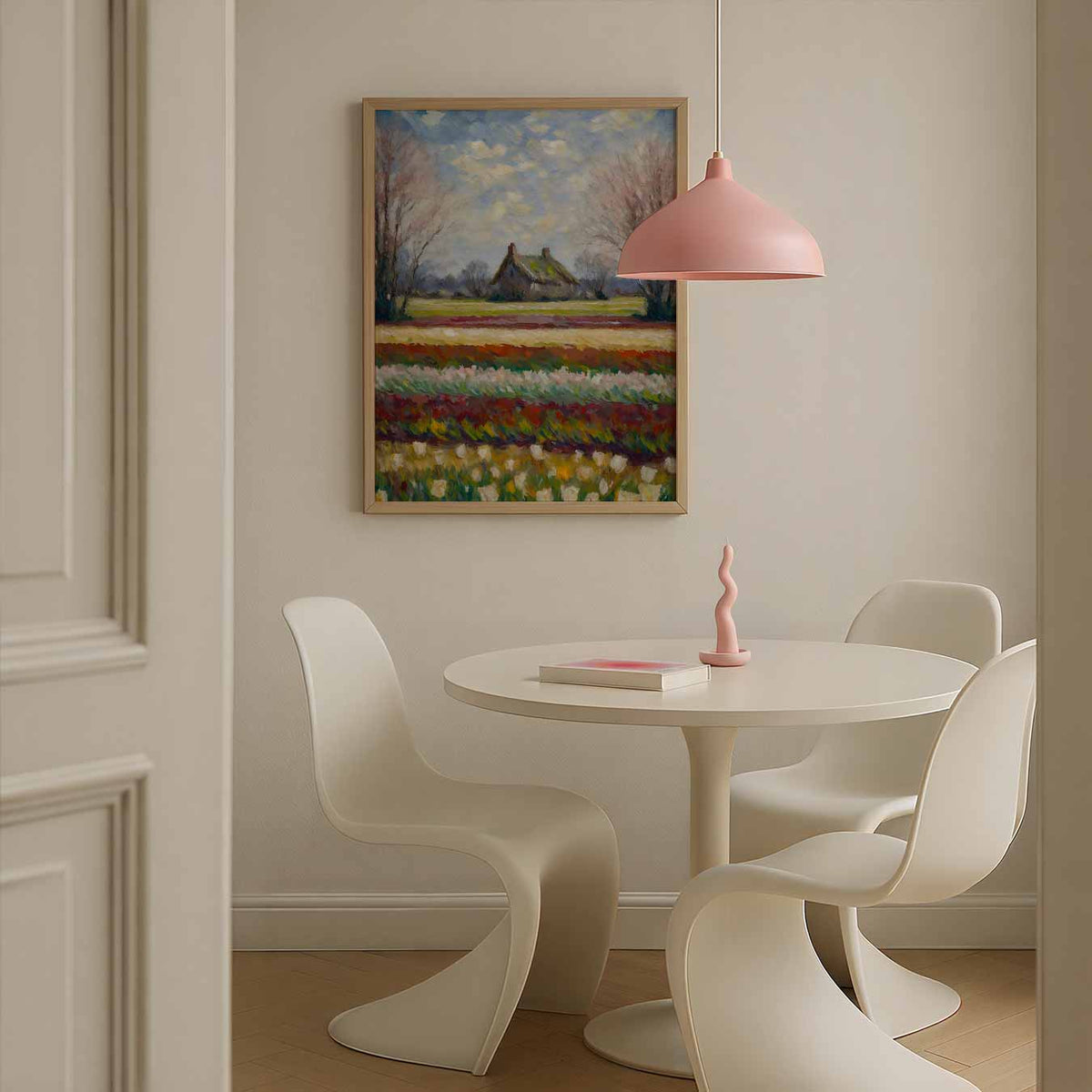 Nostalgisch Landidyll in de Lente – bloemen poster in staand formaat