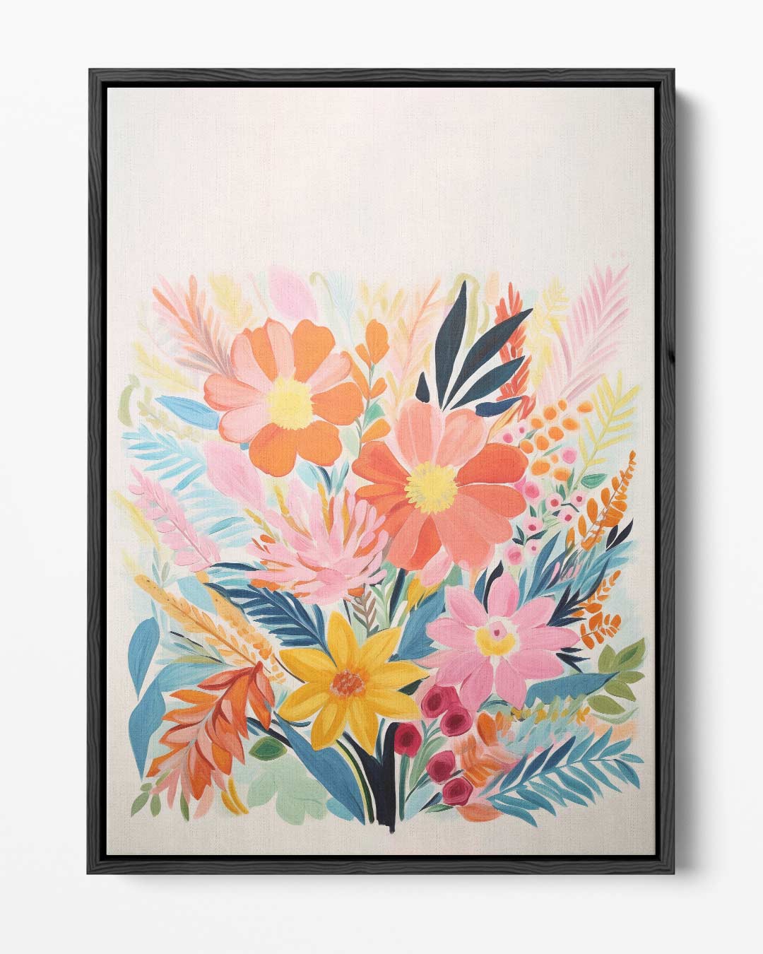 Kleurrijke Bloemenpracht – portret kunstwerk als wanddecoratie