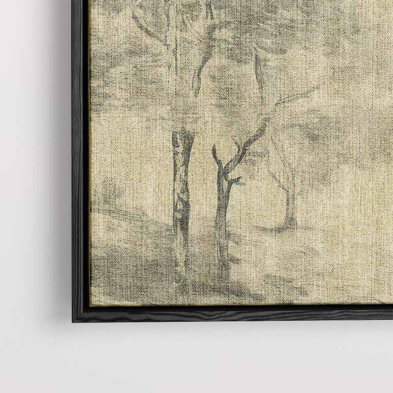 Mistig Boslandschap – staand kunstwerk voor modern interieur