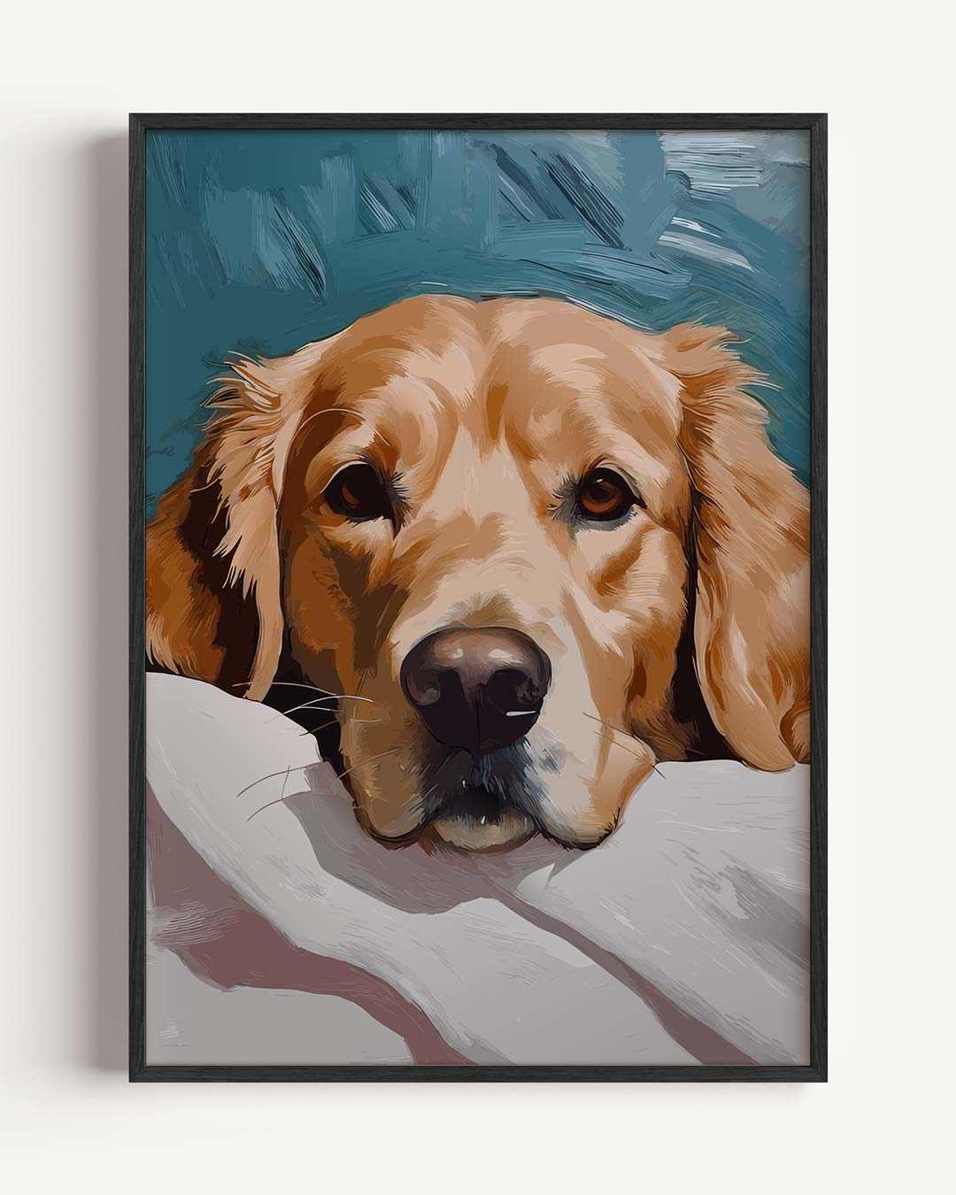 Liefdevolle Hondenblik – dieren portret poster als wanddecoratie