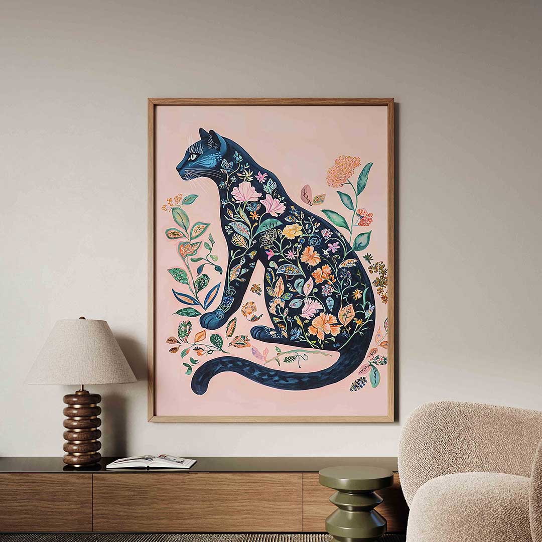 Bloemenkat – dieren poster in staand formaat