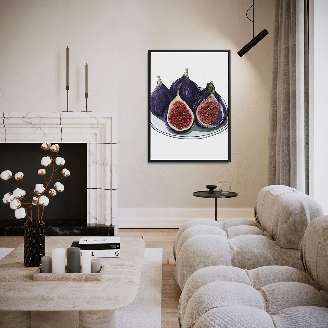 Vijgen op bord – staand wanddecoratie kunstwerk