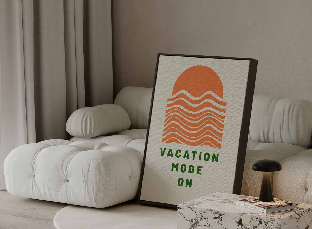 Vakantiemodus Aan – dibond kunstwerk als wanddecoratie