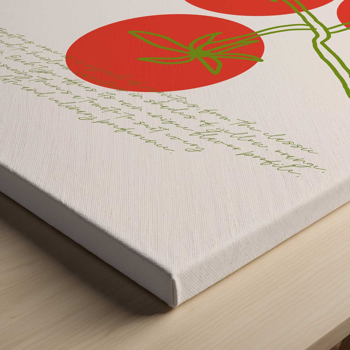 Tomaat Illustratie – canvas kunstwerk als wanddecoratie