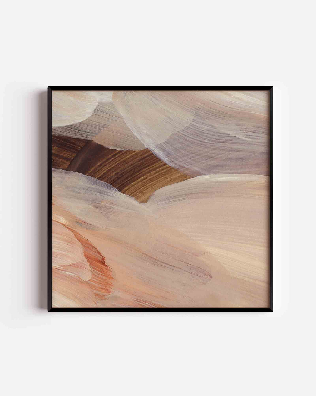 Abstracte penseelstreken – schilderkunst vierkante poster als wanddecoratie