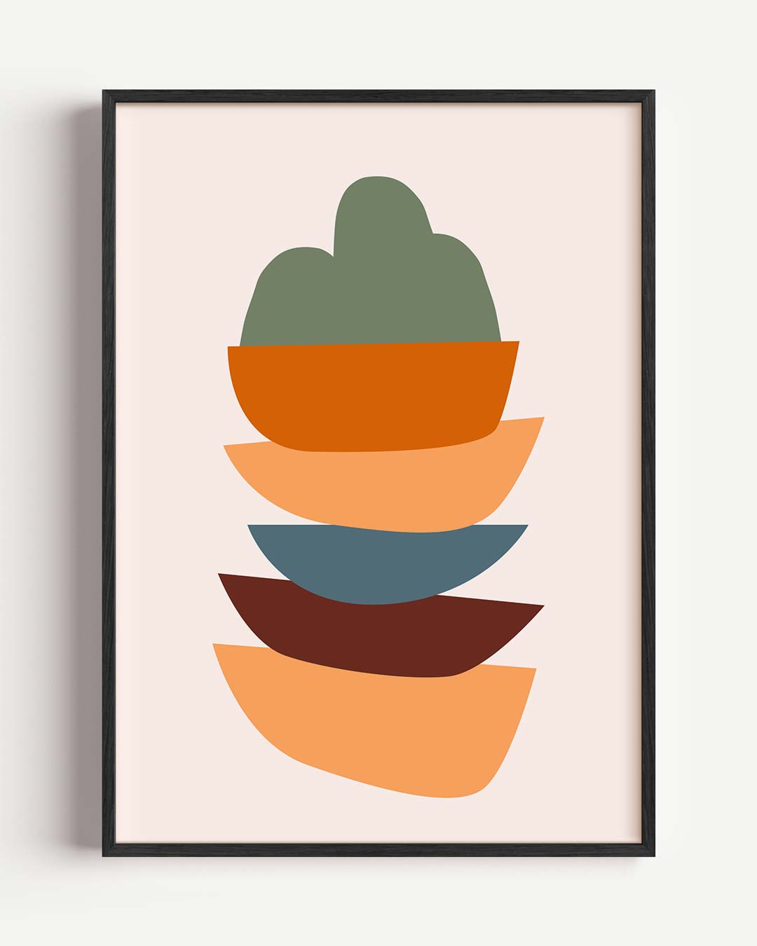 Kleurrijke Abstracte Vormen – abstracte portret poster als wanddecoratie