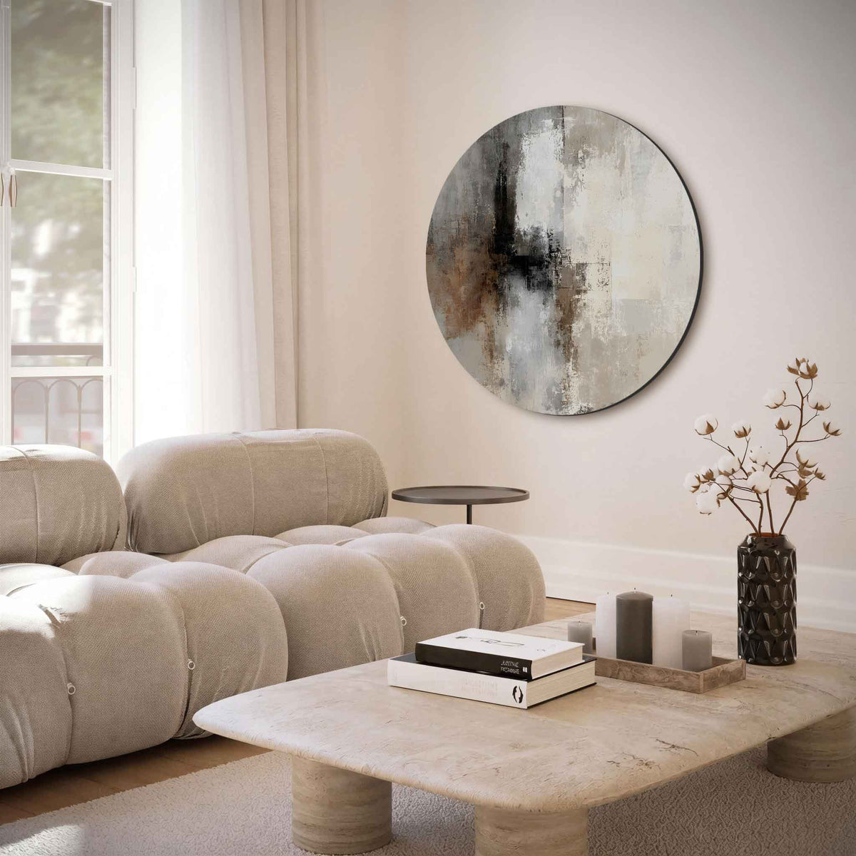 Abstracte textuur – moderne abstracte muurcirkel voor aan de muur