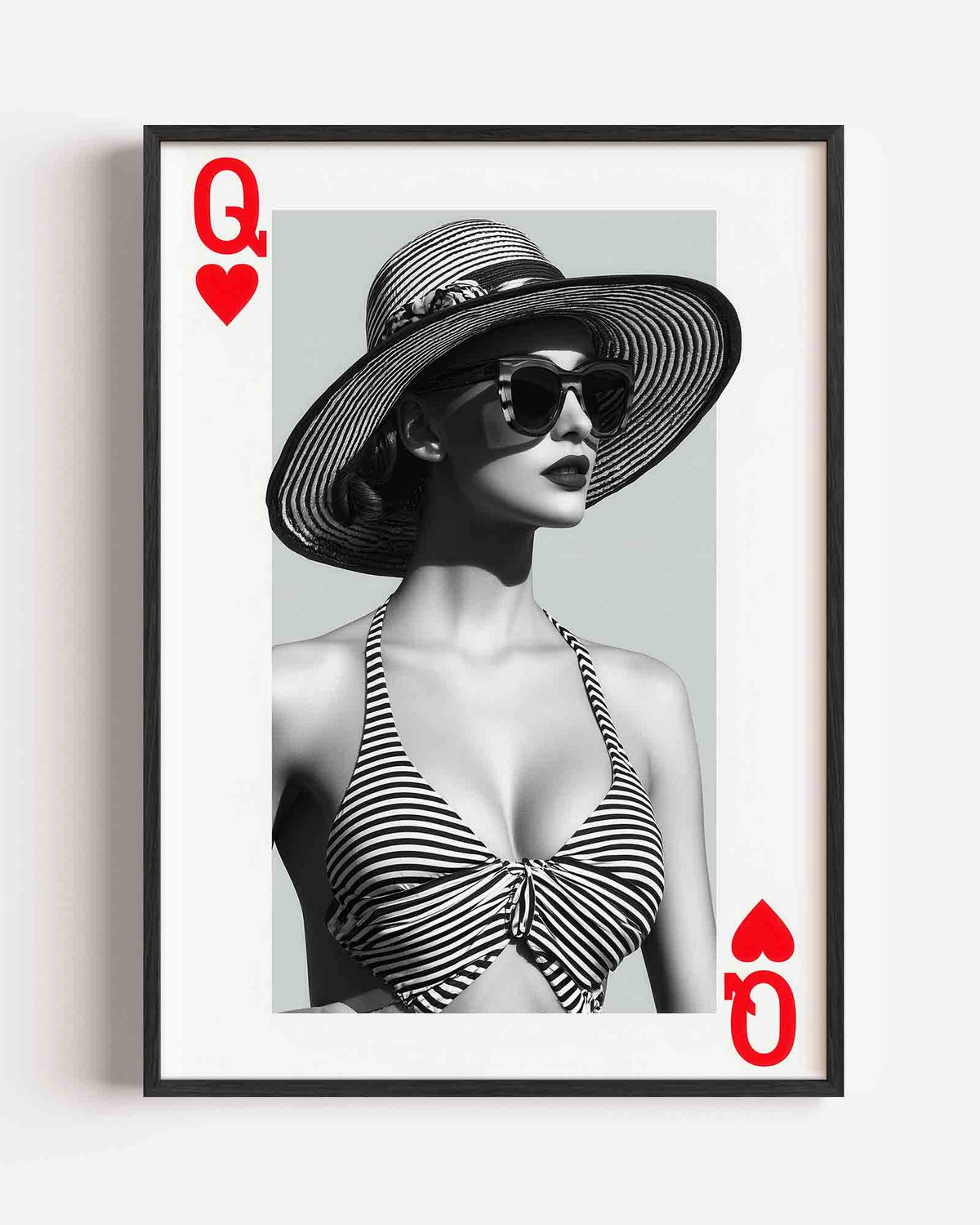 Vrouw met hoed – Pop Art portret poster als wanddecoratie