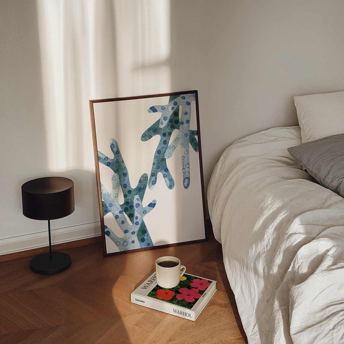Blauwe Koraal – staande dieren wanddecoratie van WallArtistic