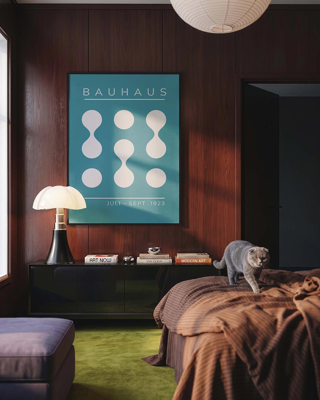 Vorm en ritme – geometrische Bauhaus poster in staand formaat