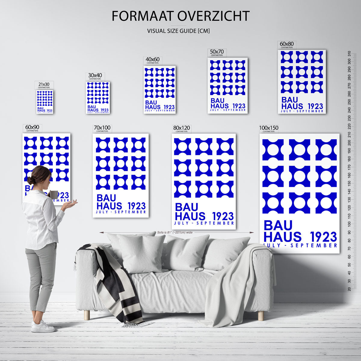 Vormen en vlakken – geometrische poster in Bauhaus-stijl van WallArtistic