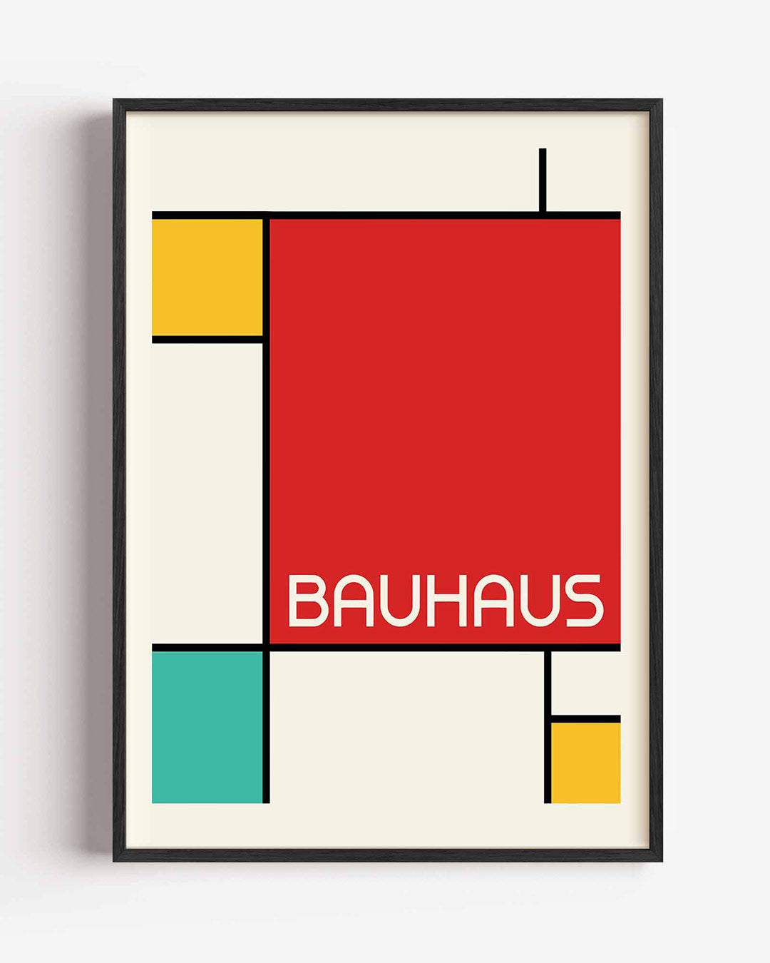 Vorm en kleur – staande Bauhaus poster als wanddecoratie