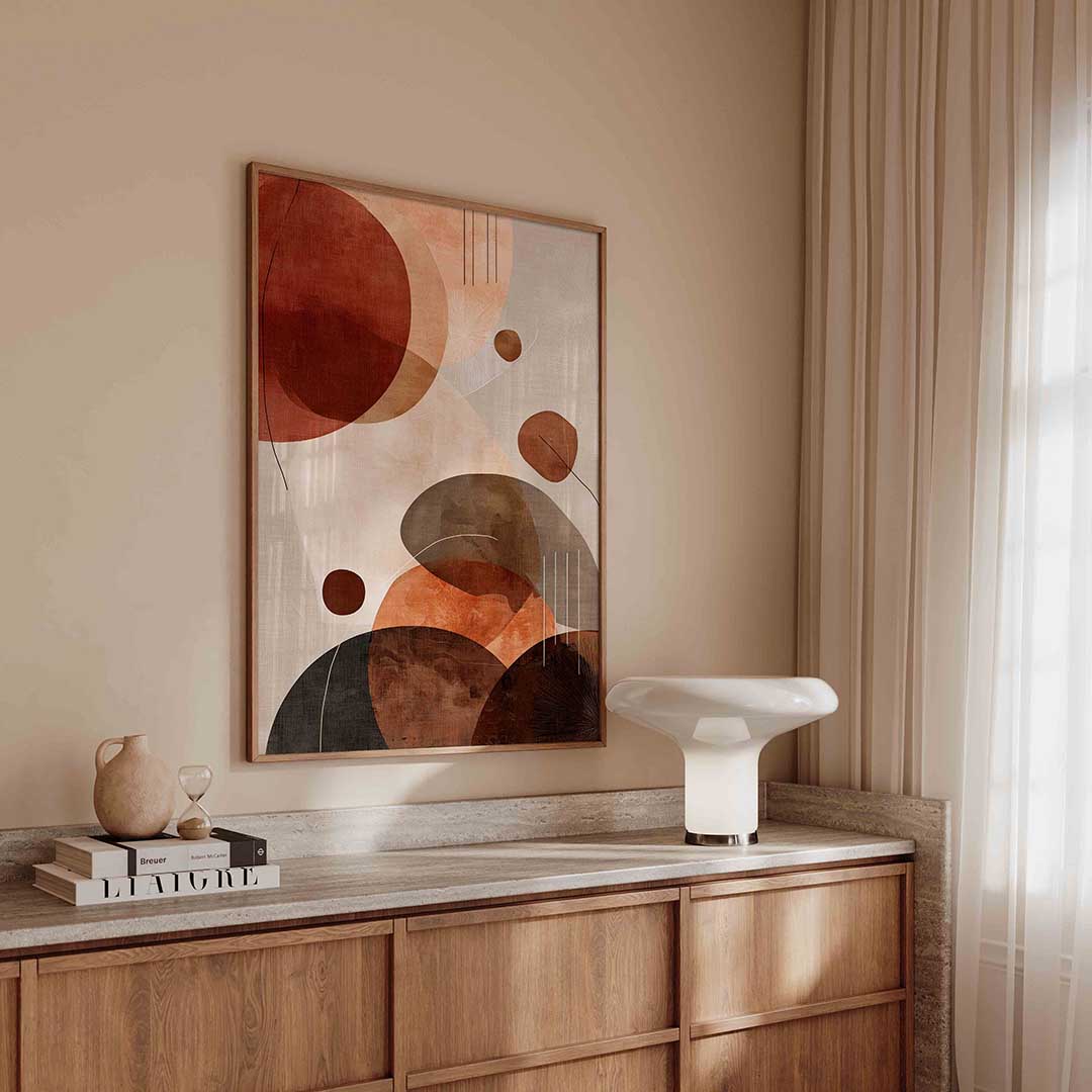 Abstracte vormen – abstracte poster in staand formaat