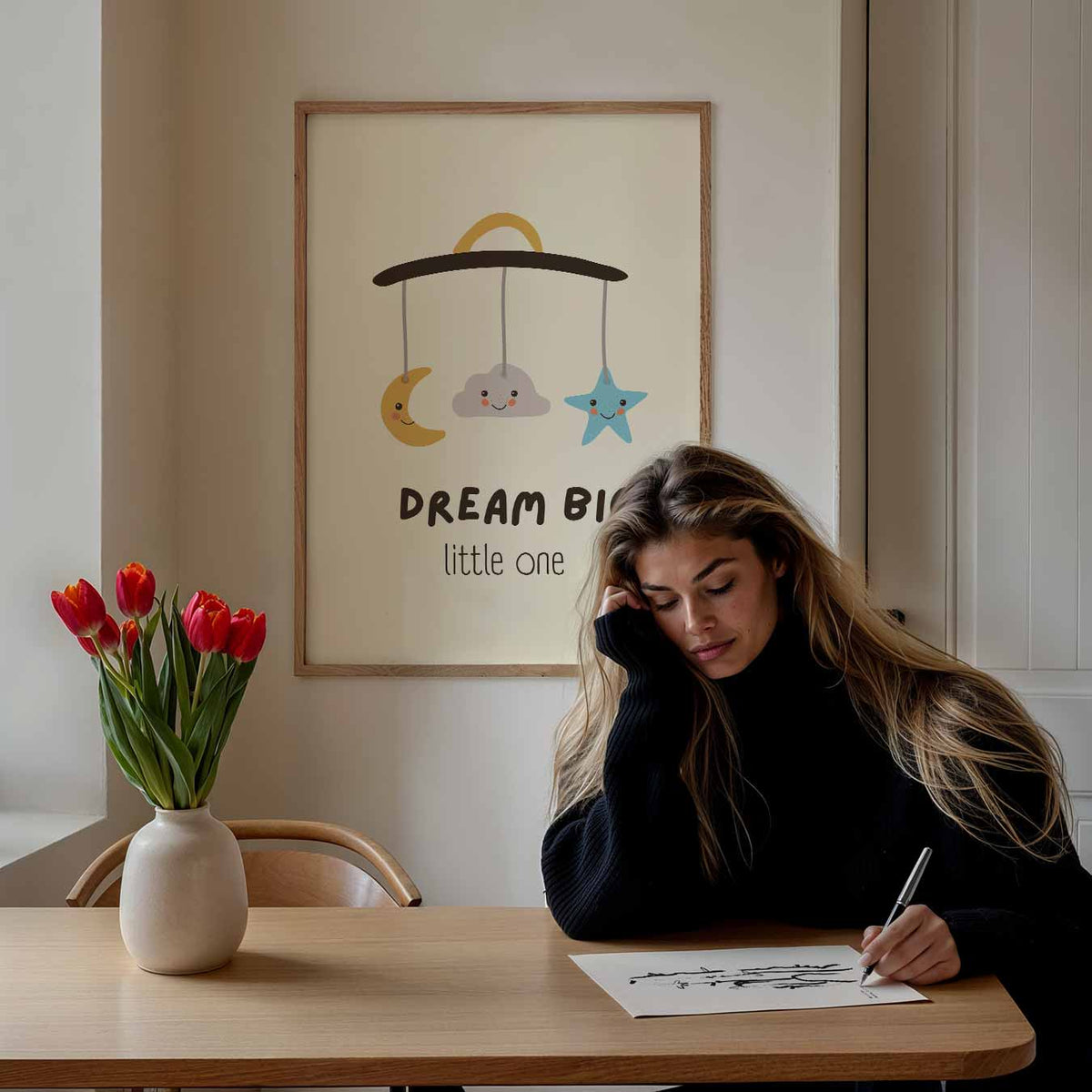 Droom Grote Dromen – staande muurposter voor de kinderkamer