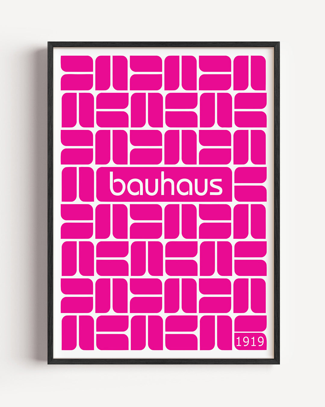 Ritmische vormen – staande Bauhaus poster als wanddecoratie