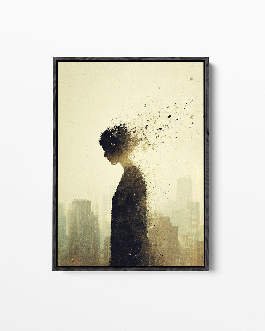 Vervagende silhouet – staand wanddecoratie kunstwerk