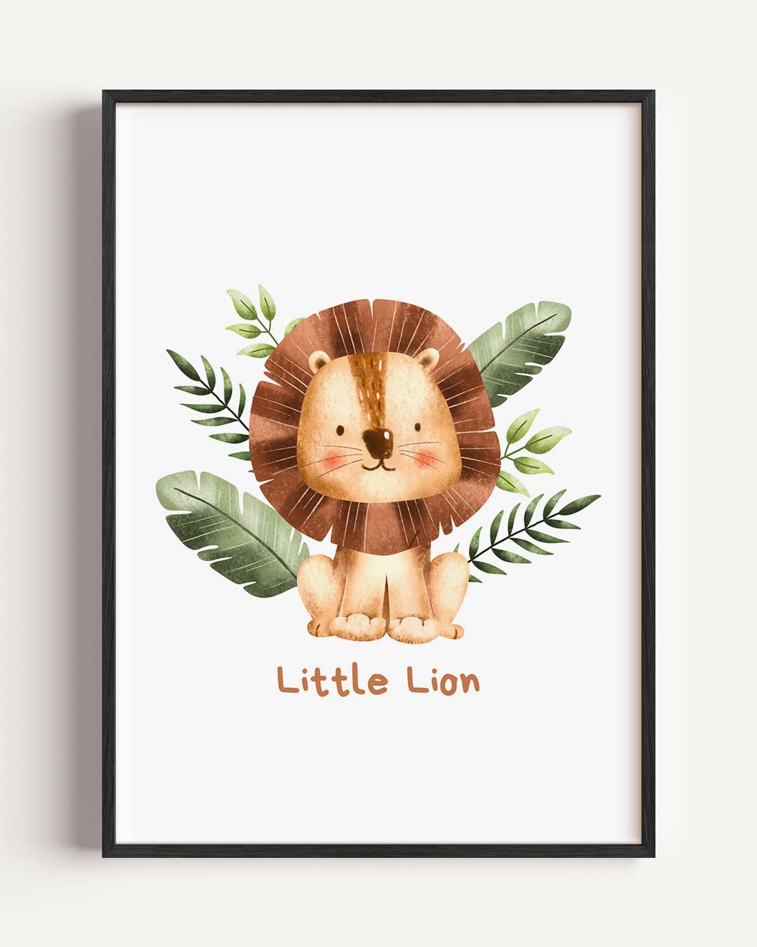 Schattige Leeuwen Babyslaapkamer – kids portret poster als wanddecoratie