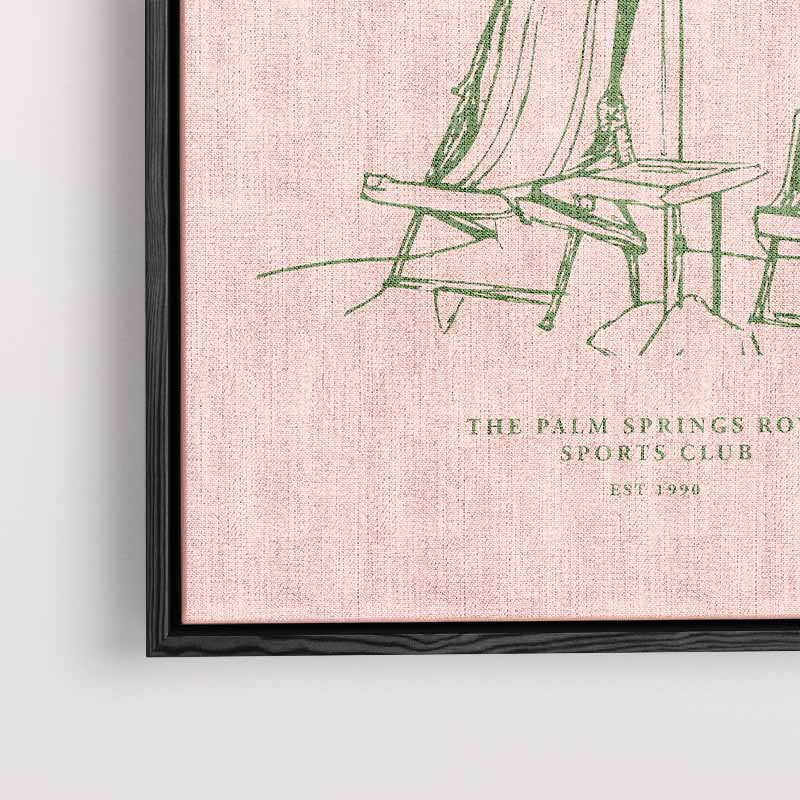 Palm Springs Country Club Poster – plexiglas kunstwerk als wanddecoratie