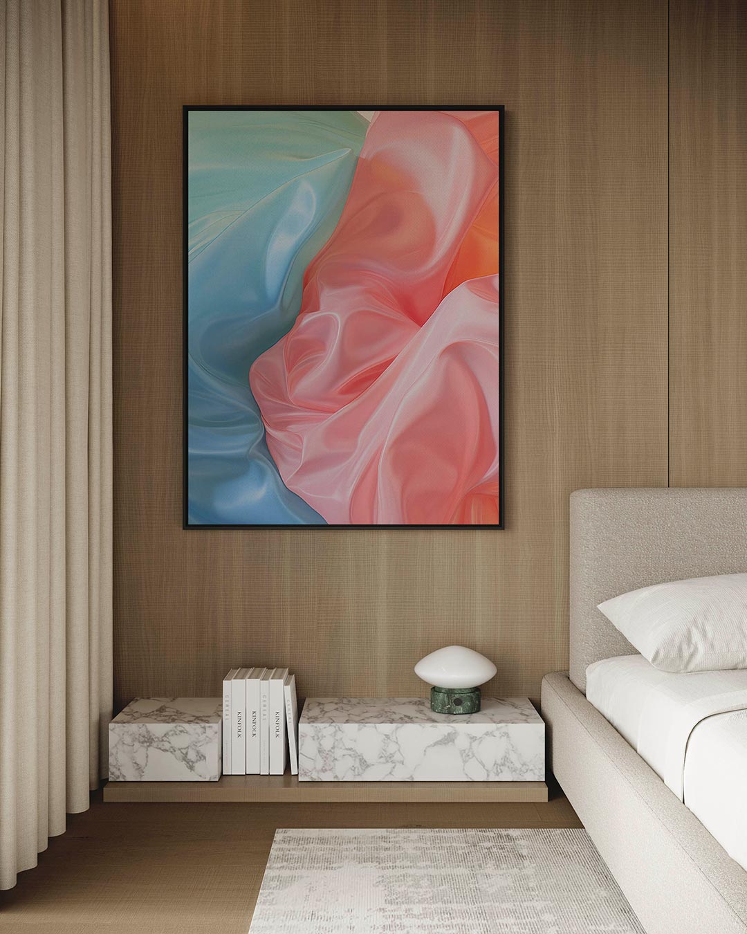 Vloeiende kleuren – Wanddecoratie kunstwerk – kunstwerk op canvas, dibond of plexiglas