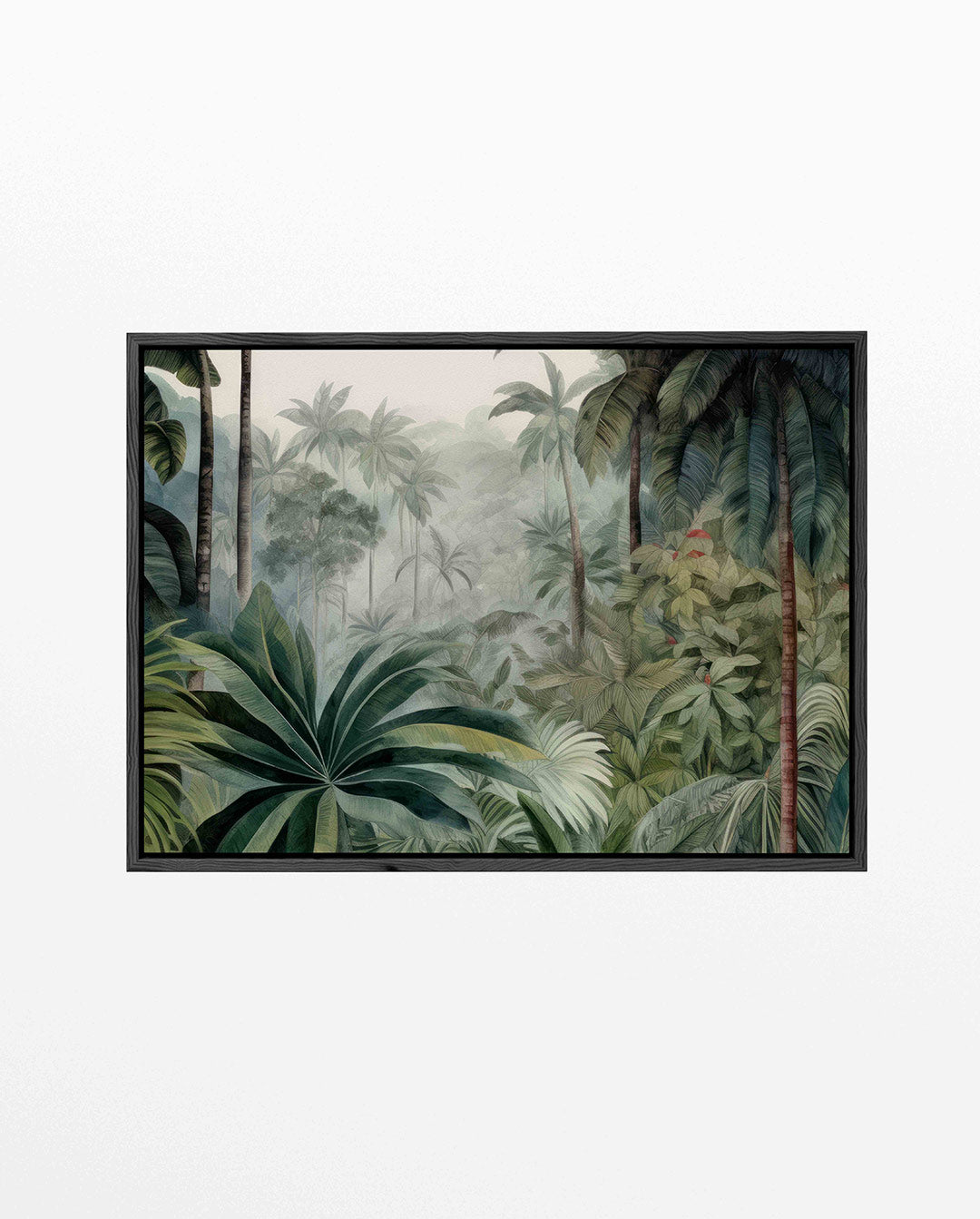 Tropisch bladlandschap – liggend jungle kunstwerk