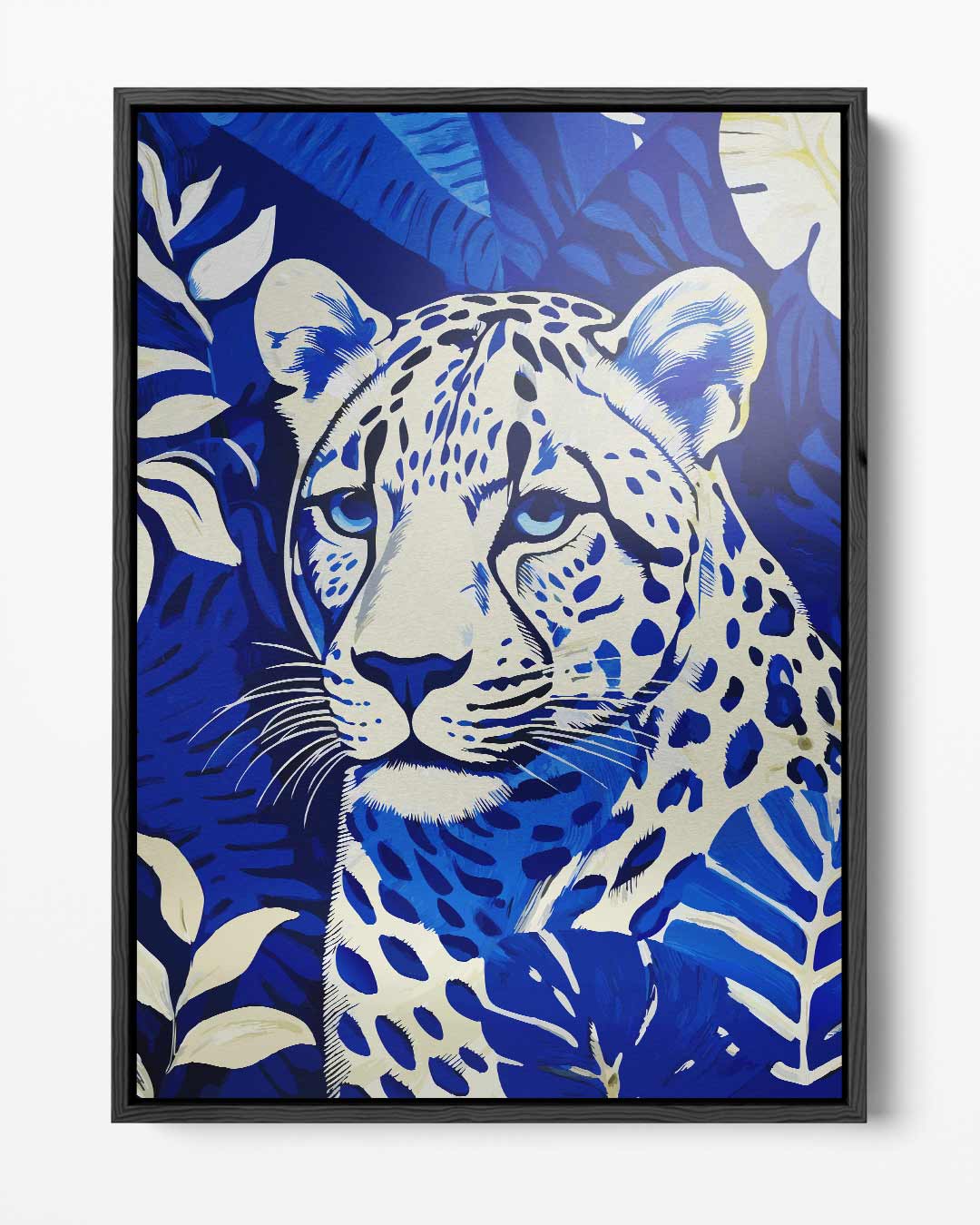 Opera d'arte Leopardo della giungla blu