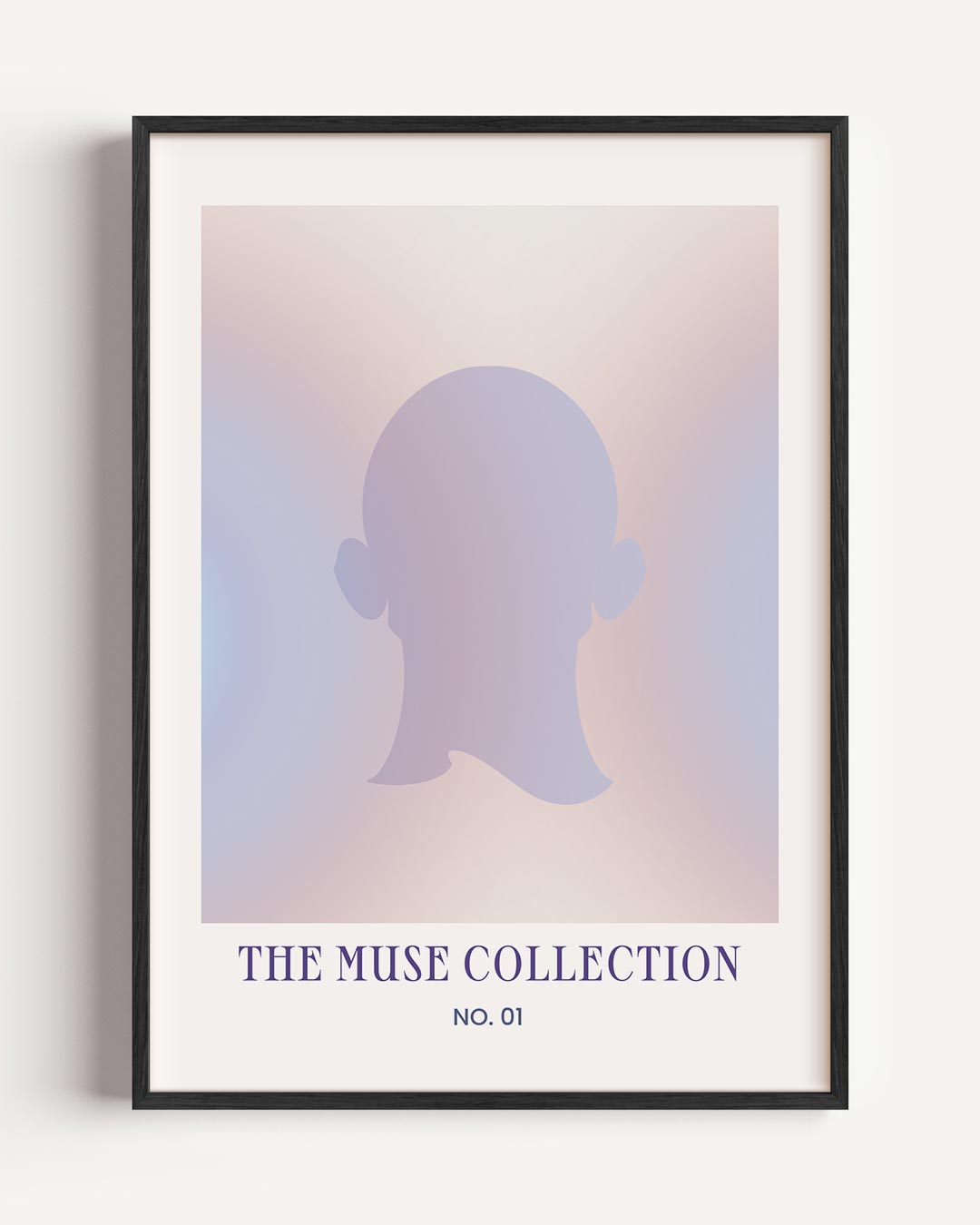 Pastel Abstractie Vrouwelijke Silhouet – mindfulness portret poster als wanddecoratie