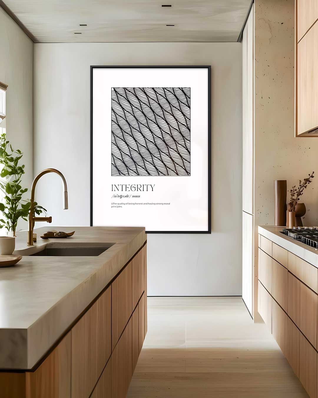 Geometrische Integriteit Wandkunst – modern portret kunstwerk van WallArtistic