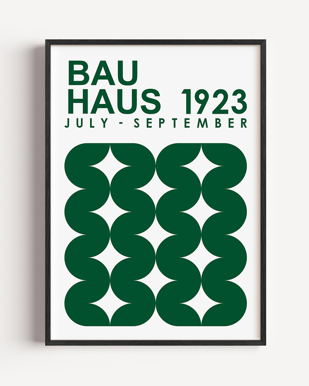 Vormritme en kleur – staande Bauhaus poster als wanddecoratie