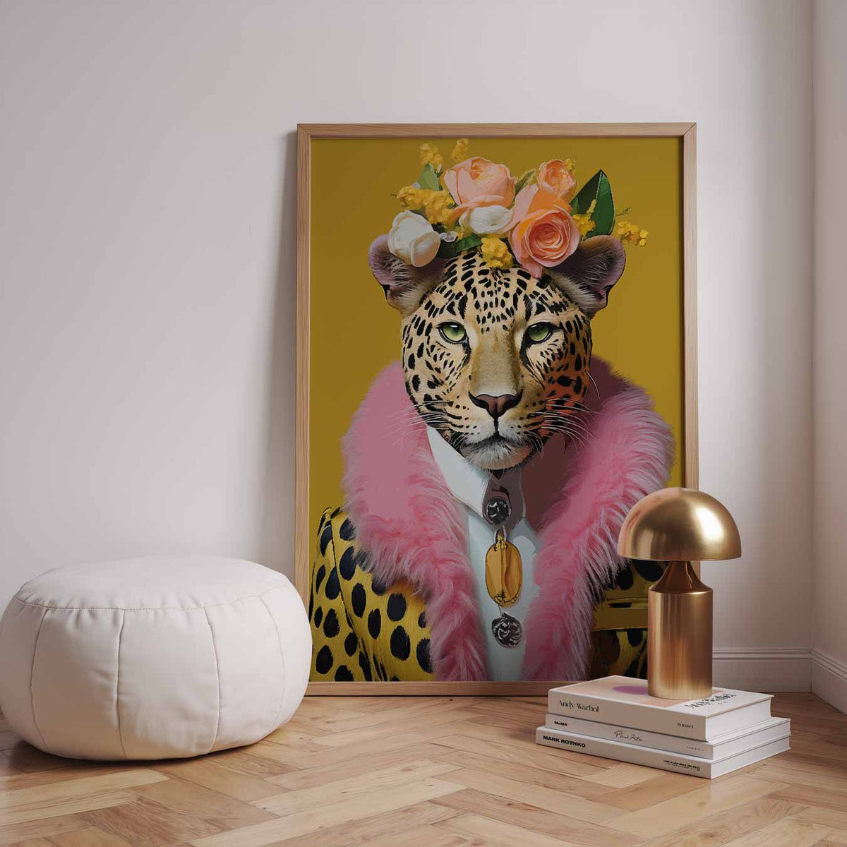 Stijlvolle Luipaard Portrait – dieren poster in staand formaat